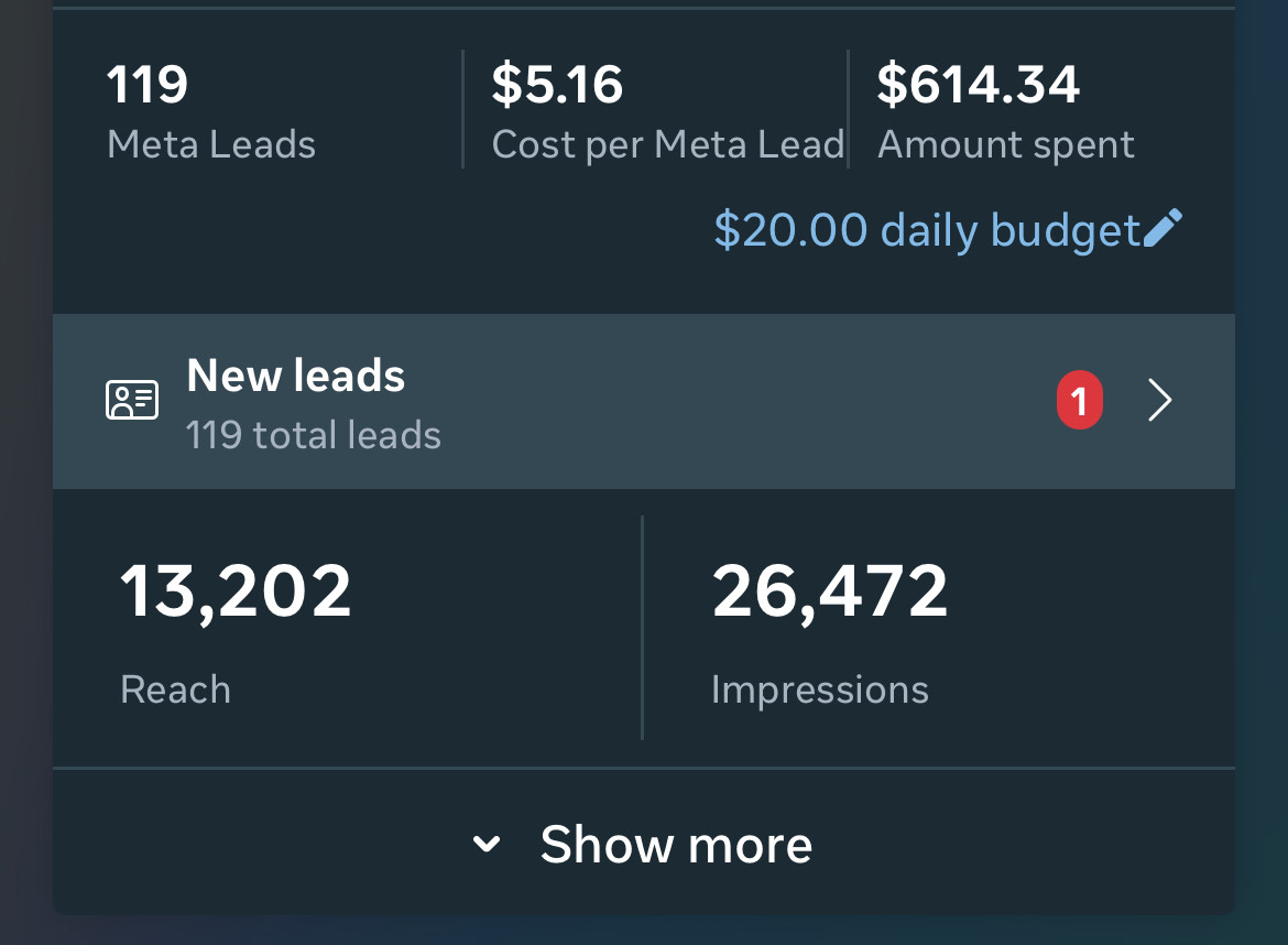 $20/day campaign